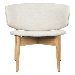 Herman fauteuil met zitkussen natural oak off-white bouclé