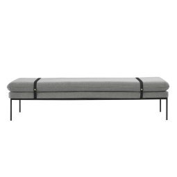 Turn Daybed bank Cotton met zwarte band, grijs