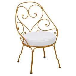 1900 fauteuil met off-white zitkussen Gingerbread
