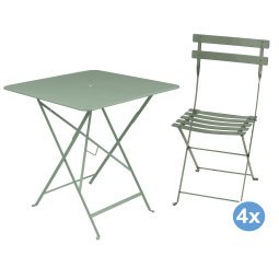 Bistroset tuin 71x71 tafel + 4 stoelen cactus