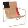 Desert fauteuil cashmere onderstel Cashmere/Black