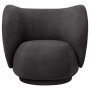 Rico Boucle fauteuil warm dark grey