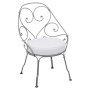 1900 fauteuil met off-white zitkussen Lapilli Grey