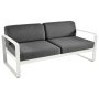 Bellevie 2-zits loungebank kussen antraciet Clay Grey