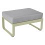 Bellevie hocker kussen flannelgrijs Willow green