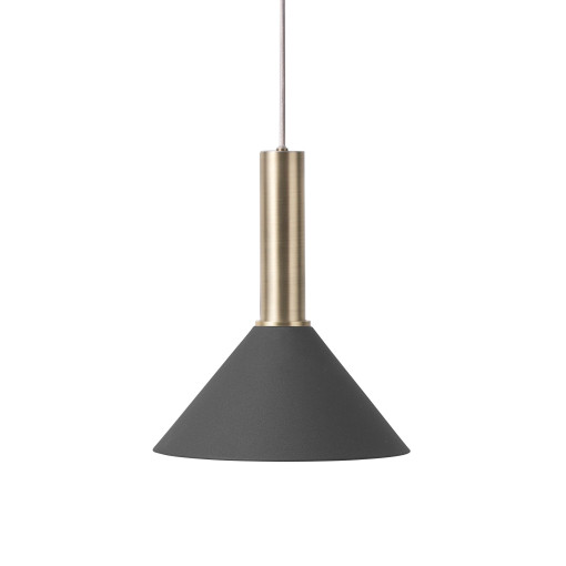 Cone Black hanglamp groot messing