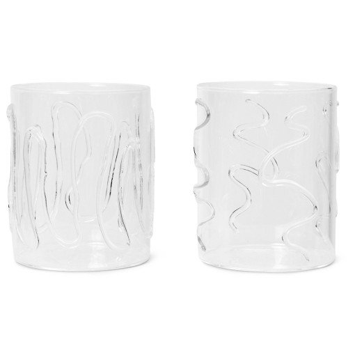 Doodle glas tall set van 2