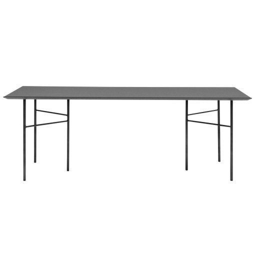 Mingle tafel 210x90 zwart blad, zwart onderstel