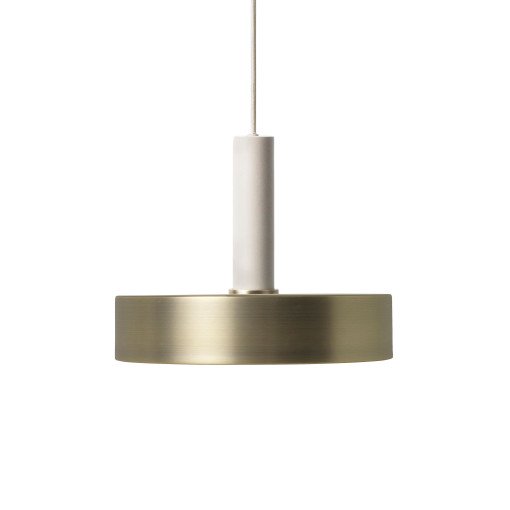 Record Brass hanglamp groot lichtgrijs