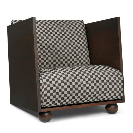 Rum Lounge fauteuil dark stained sand black