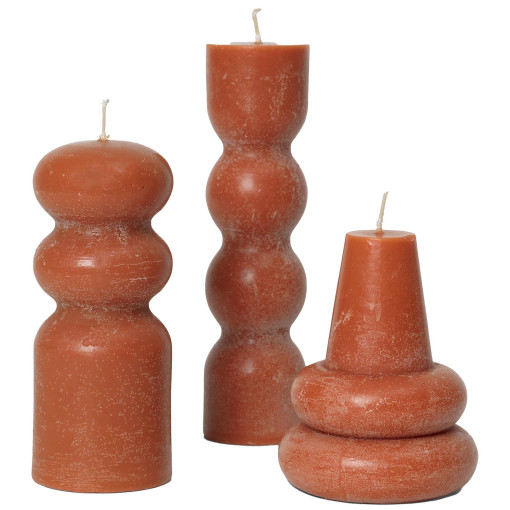 Torno kaarsen set van 3 amber