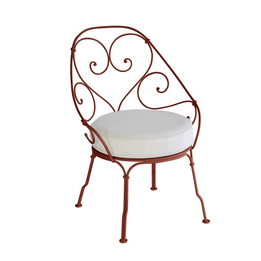 1900 fauteuil met off-white zitkussen Red Ochre