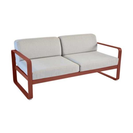 Bellevie 2-zits loungebank kussen flannelgrijs Red Ochre