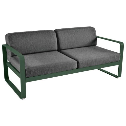 Bellevie 2-zits loungebank kussen antraciet Cedar Green