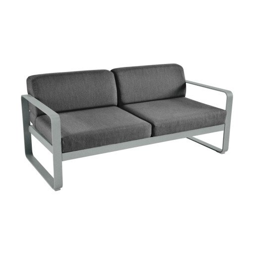 Bellevie 2-zits loungebank kussen antraciet Lapilli Grey