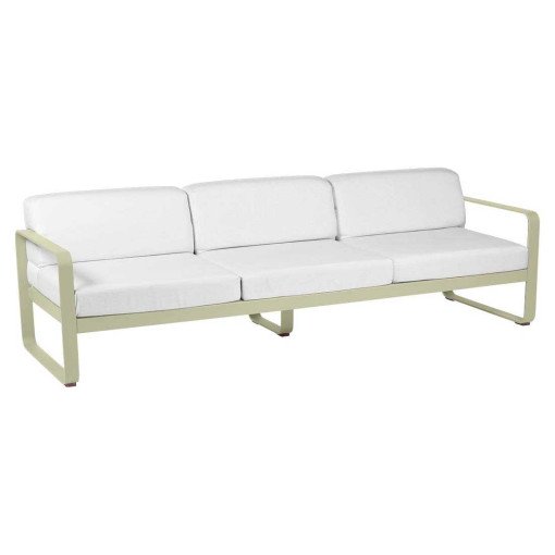 Bellevie 3 zits loungebank kussen wit Willow Green