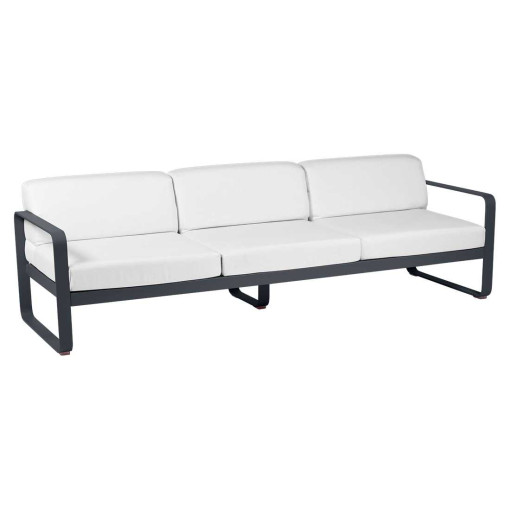 Bellevie 3 zits loungebank kussen wit Anthracite