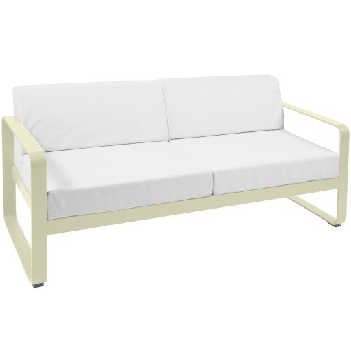 Bellevie 2-zits loungebank kussen wit Willow Green