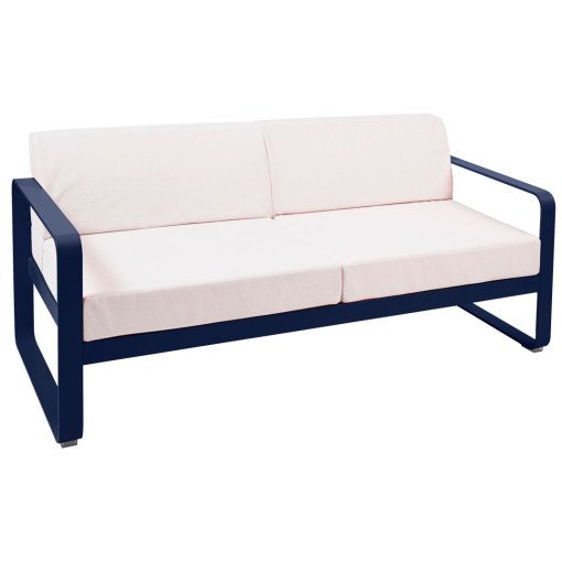 Bellevie 2-zits loungebank kussen wit Deep Blue