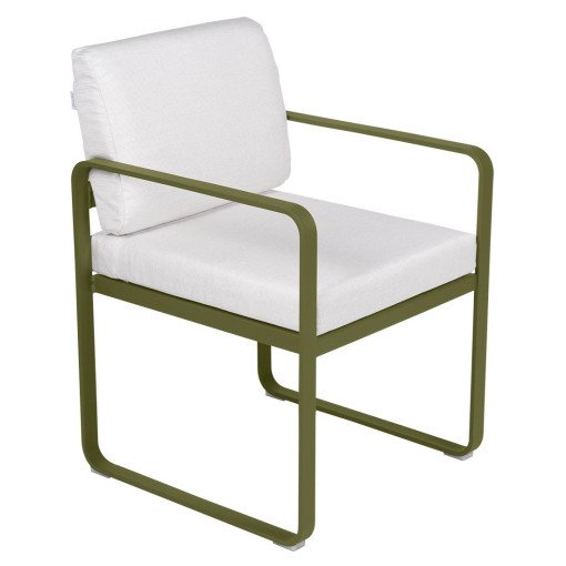 Bellevie Dining Armchair tuinstoel kussen wit Pesto