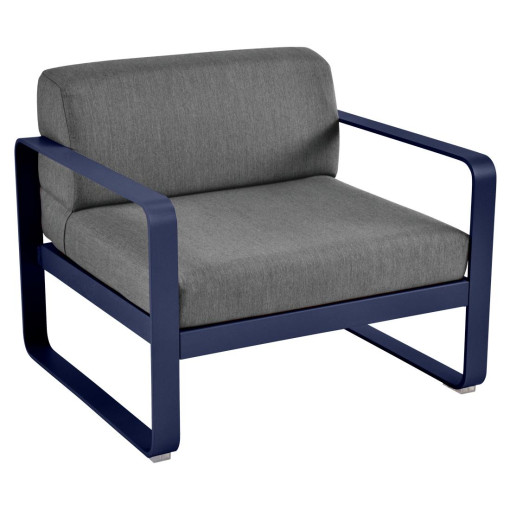 Bellevie fauteuil kussen antraciet Deep Blue