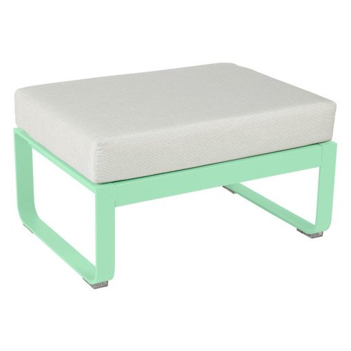 Bellevie hocker kussen wit Opaline green