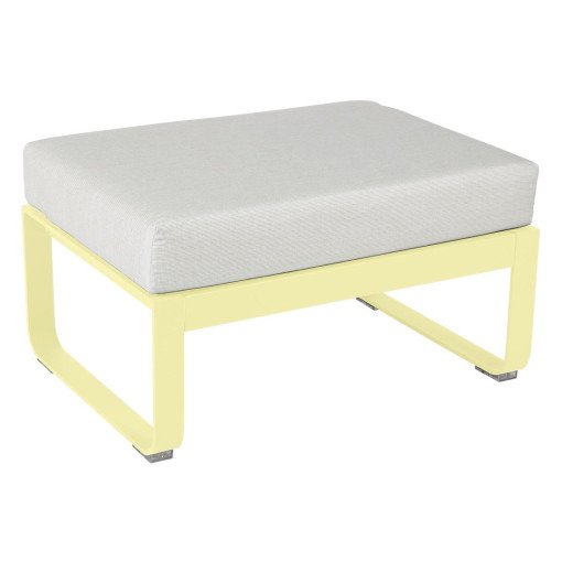 Bellevie hocker kussen wit Frosted lemon