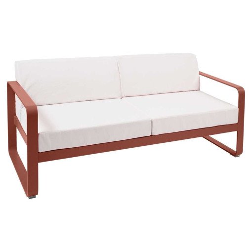 Bellevie 2-zits loungebank kussen wit Red Ochre