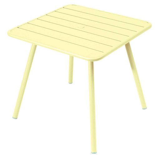 Luxembourg tuintafel vierpoot 80x80 frosted lemon