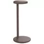 Oblique bureaulamp LED mat bruin