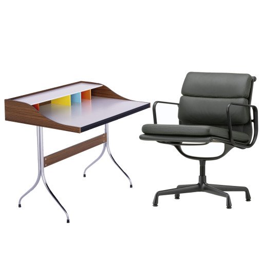 Aluminium Chair EA 208 & Home Desk bureau Thuiswerkplek