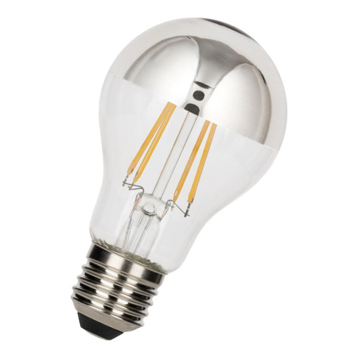 LED Filament A60 lichtbron E27 8W 2700K kopspiegel zilver D