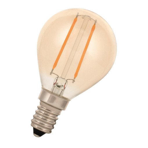 LED Filament G45 lichtbron E14 2W 2200K goud niet dimbaar