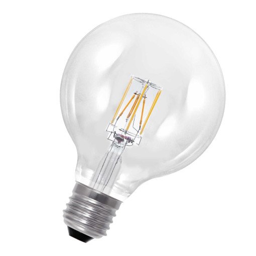 LED Filament G125 lichtbron E27 6W dim to warm helder