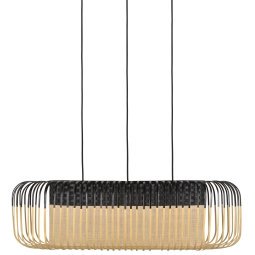 Bamboo Oval M hanglamp zwart