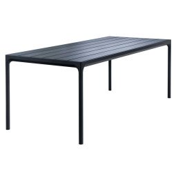 Four tuintafel 210x90 zwart, zwart onderstel