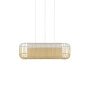 Bamboo Oval L hanglamp wit