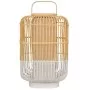 Bamboo square tafellamp large white