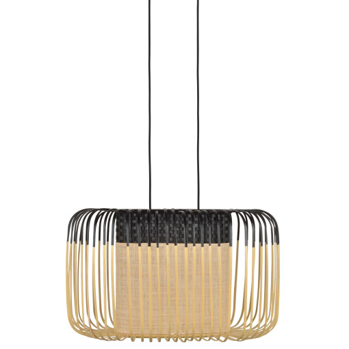 Bamboo Oval S hanglamp zwart