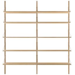 Shelf Library H1852 Double wandkast natural oiled