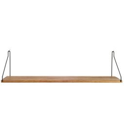 Shelf wandplank 80x27 naturel/zwart