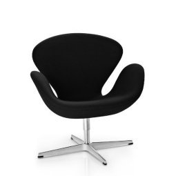 Swan Chair loungestoel Tonus 128, polished aluminium