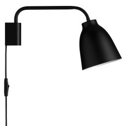 Caravaggio wandlamp zwart