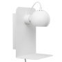 Ball wandlamp met usb-poort mat wit