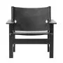 The Canvas Chair fauteuil oak black lacquered