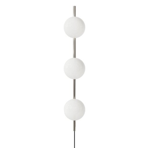 Ovoid Triple wandlamp staal