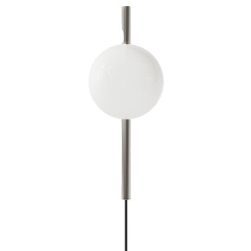 Ovoid wandlamp staal