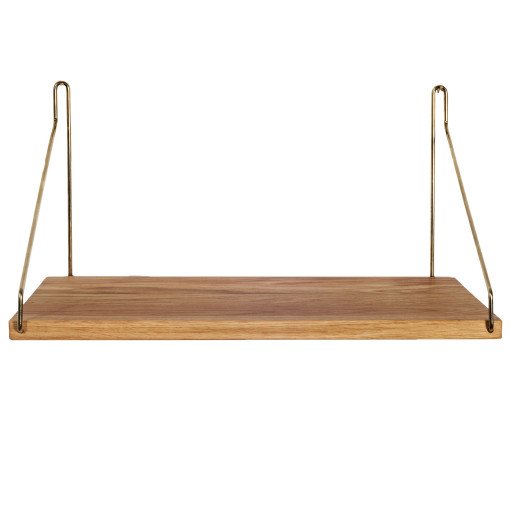 Shelf wandplank 40x20 naturel/messing