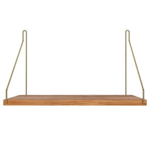 Shelf wandplank 40x27 naturel/messing