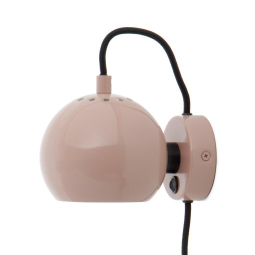 Ball wandlamp glossy nude 